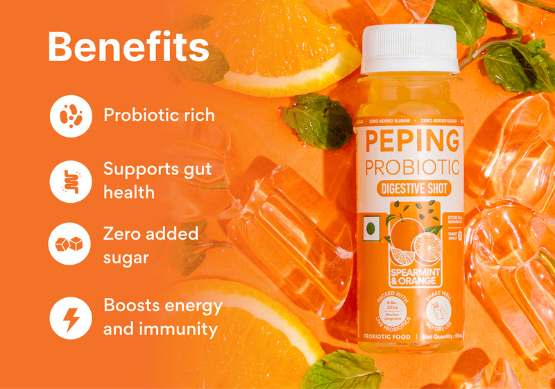 Probiotic Shot Spearmint Orange