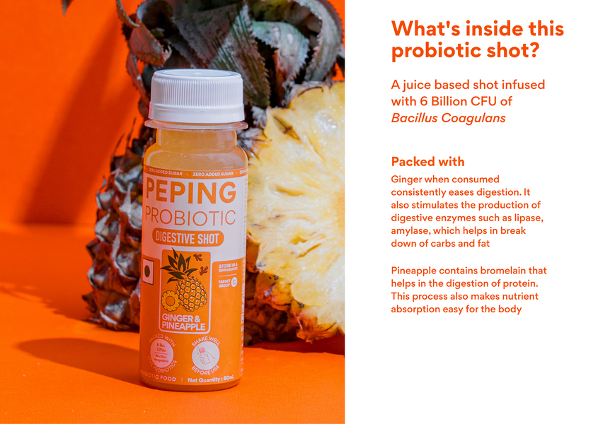 Probiotic Shot Ginger Pineapple