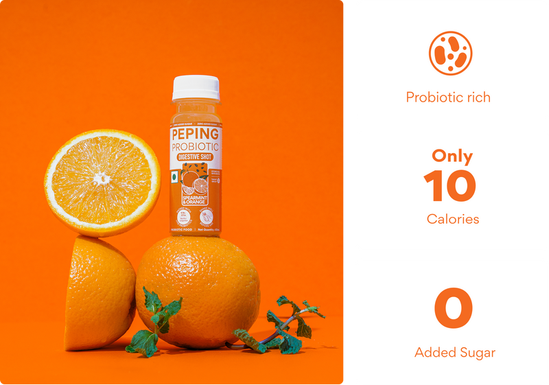 Probiotic Shot Spearmint Orange